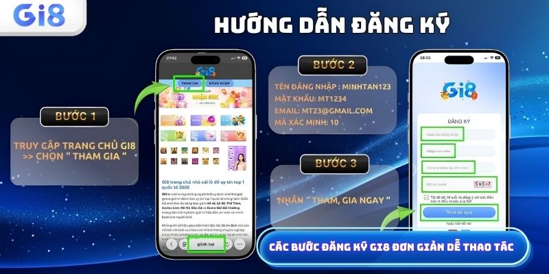Các bước đăng ký Gi8 đơn giản nhanh chóng